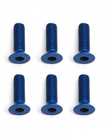 8555 team associated ft screws blue aluminum 3x10 mm fhcs