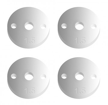 Team Associated FT 12mm Pistons V2, 2 x 1.5, flat