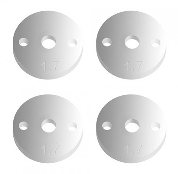 Team Associated FT 12mm Pistons V2, 2 x 1.7, flat