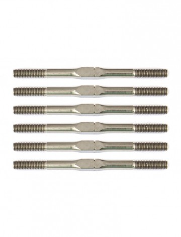 91727 team associated rc10b61 ft titanium turnbuckle set 3x48mm 1875 in silver