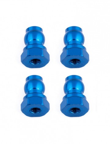 91815 team associated shock bushings 10 mm blue aluminum