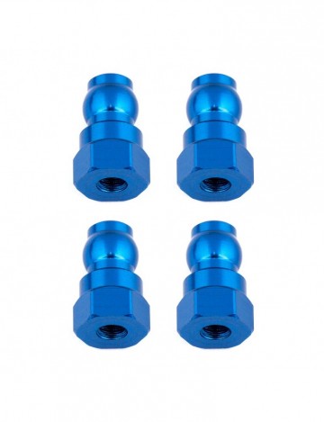 91816 team associated shock bushings 12 mm blue aluminum