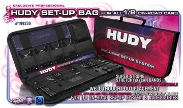 HUDY Complete Set Of Set-Up Tools + Carrying Bag - For 1/8 On-Road - H108056