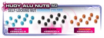 X296530-O ALU NUT M3 - ORANGE (10)